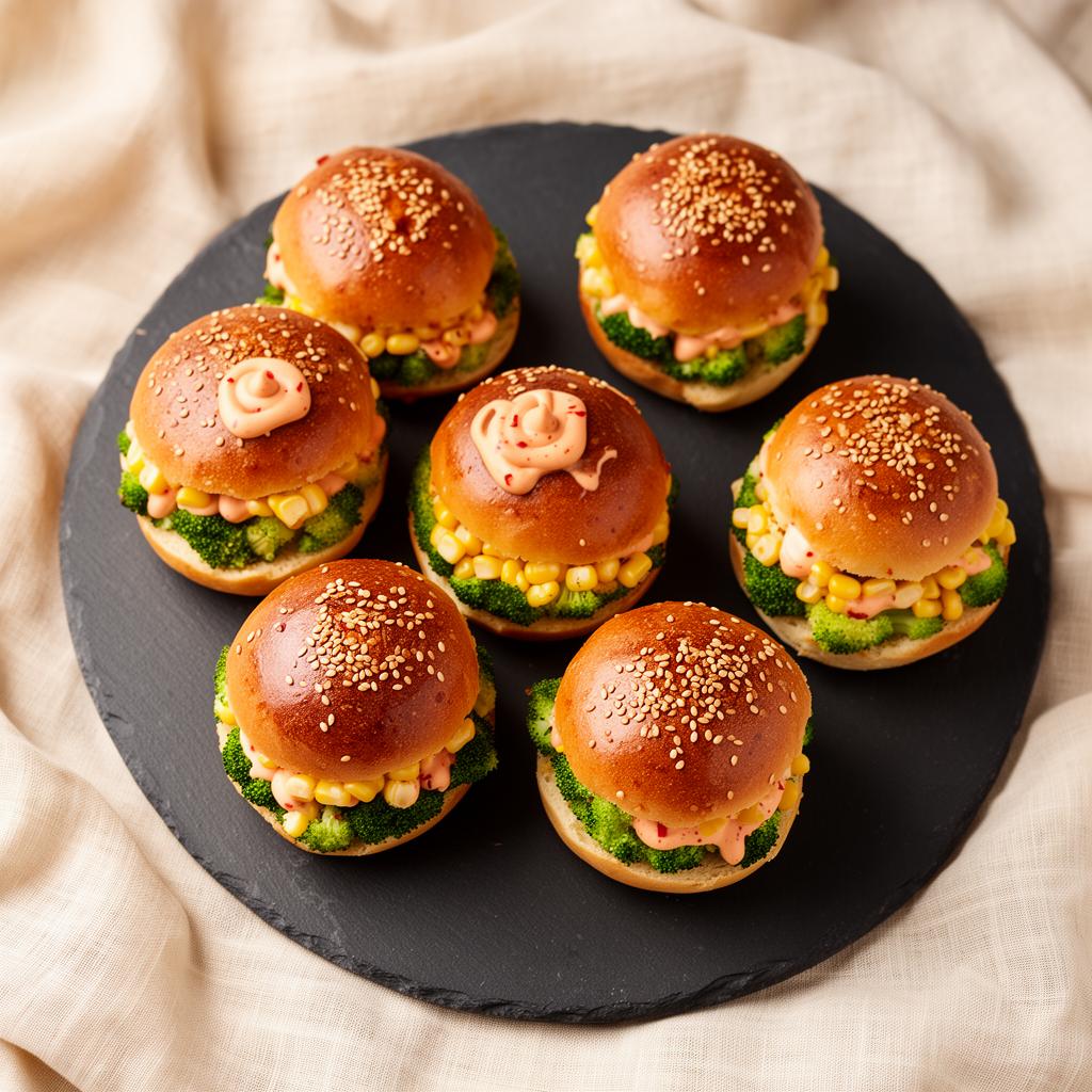 Corn broccoli sliders